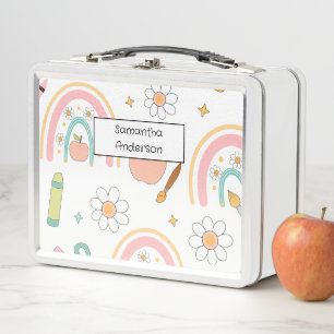 Personalized Back to School for Kids -  Metal Lunch Box