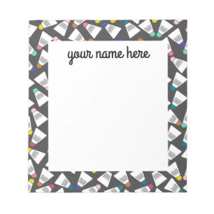 Personalized Badminton Notepad