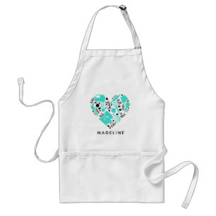 Personalized Baking Lover Heart Name Standard Apron