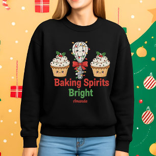 Personalized Baking Spirits Bright Funny Christmas Sweatshirt