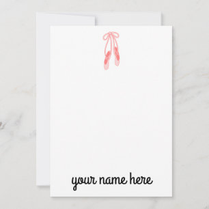 Personalized Ballerina Notecards for Girls