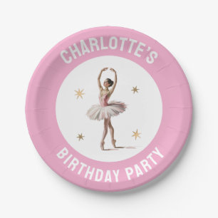 Personalized ballet Ballerina Birthday Party Paper Plate