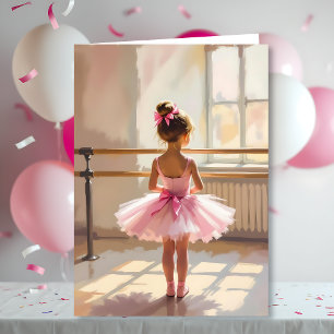 Personalized Ballet Birthday + Coloring Page Card