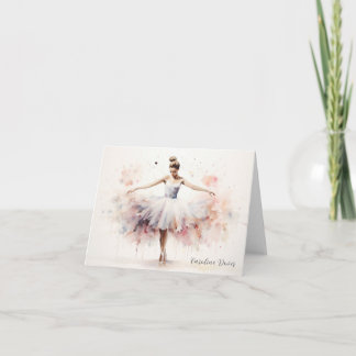 Personalized Ballet Thank You Note Card Stationery