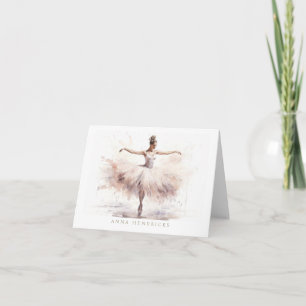 Personalized Ballet Thank You Note Card Stationery