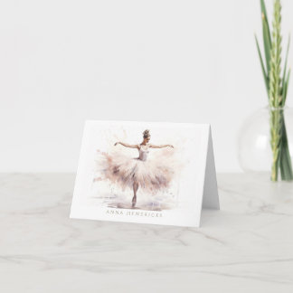 Personalized Ballet Thank You Note Card Stationery