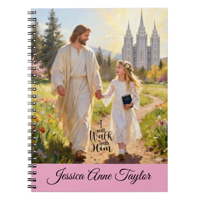 Personalized Baptism Journal for Girls (Front)