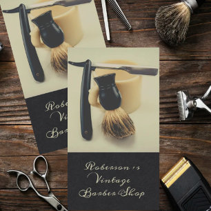 Personalized barbershop haircuts business card