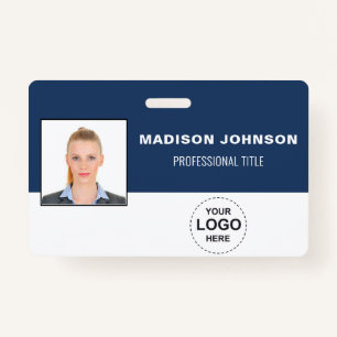 Personalized Barcode ID Cards with Logo and Photo ID Badge