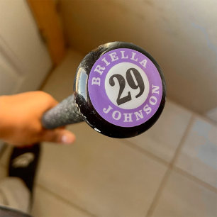 Personalized Baseball Bat Knob Decals Square Sticker