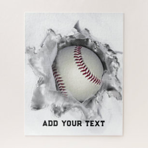 personalized baseball illustration jigsaw puzzle