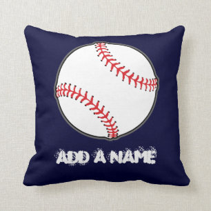 Personalized Baseball navy Blue pillow, Add A name Cushion