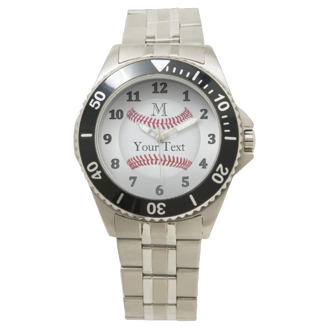 PERSONALIZED Baseball Watches for Men and Boys (Front)