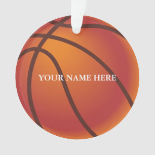 Personalized Basket Ball Name Christmas Ornament