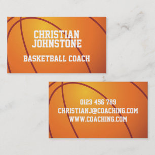 Personalized Basketball Coach Business Cards