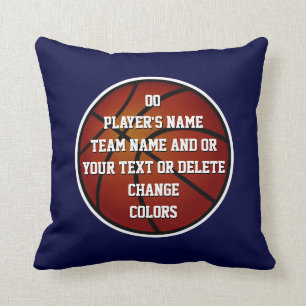 Personalized Basketball Decor for Boys Room Cushion