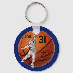 PERSONALIZED Basketball Keychains YOUR TEXT, COLOR
