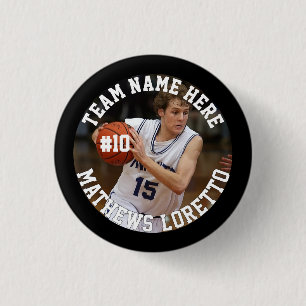 Personalized Basketball Kids Sport 3 Cm Round Badge