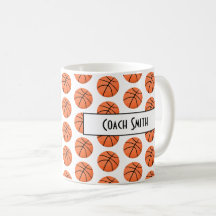 Personalized Basketball Pattern Coach Gift