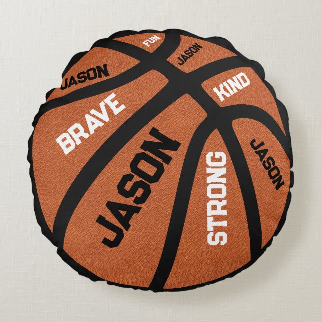 Personalized Basketball Pillow Add Your Name (Front)