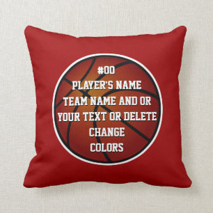 Personalized Basketball Pillows Your COLORS, TEXT