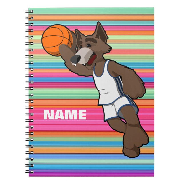 Personalized Basketball Spiral Notebook (Front)