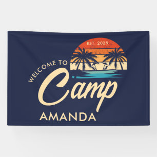 Personalized Beach Camp Bachelorette Party Custom Banner