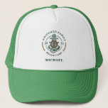 Personalized Beach Camp Family Vacation Matching Trucker Hat<br><div class="desc">Deck the boat house with this nautical theme anchor, boat wheel, and rope accessory. Wow your guests and make them feel at home with our indoor and outdoor personalized boating theme decor featuring your family name in dark green typography with the year established. Makes a perfect family reunion party theme...</div>