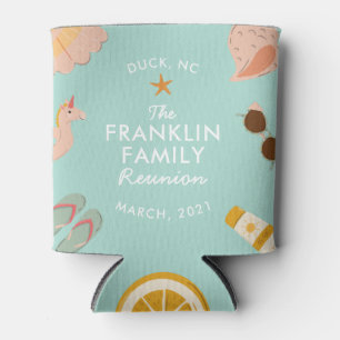 Personalized Beach Family Reunion Beer Can Cooler