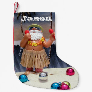 Personalized Beach Party Santa Christmas Stocking