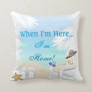 PERSONALIZED BEACH PILLOWGIFT FOR THE BEACH LOVER CUSHION