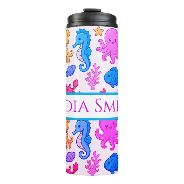 Personalized Beachy drink tumbler (Front)