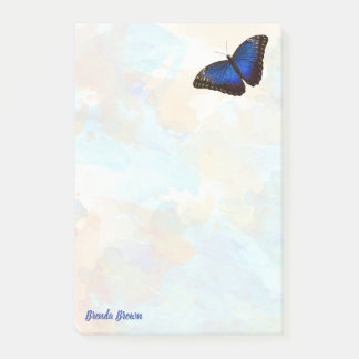 Personalized Beautiful Blue Morpho Butterfly  Post-it Notes
