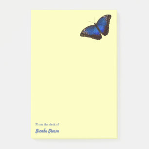 Personalized Beautiful Blue Morpho Butterfly Post-it Notes