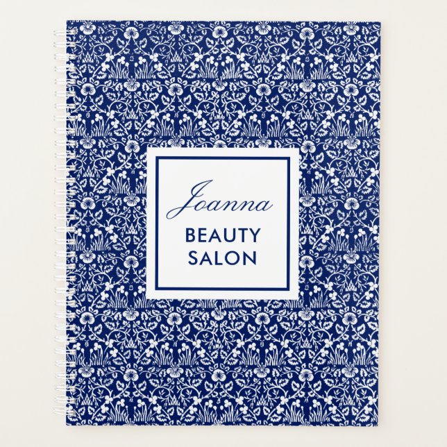 Personalized Beauty Salon William Morris Planner (Front)