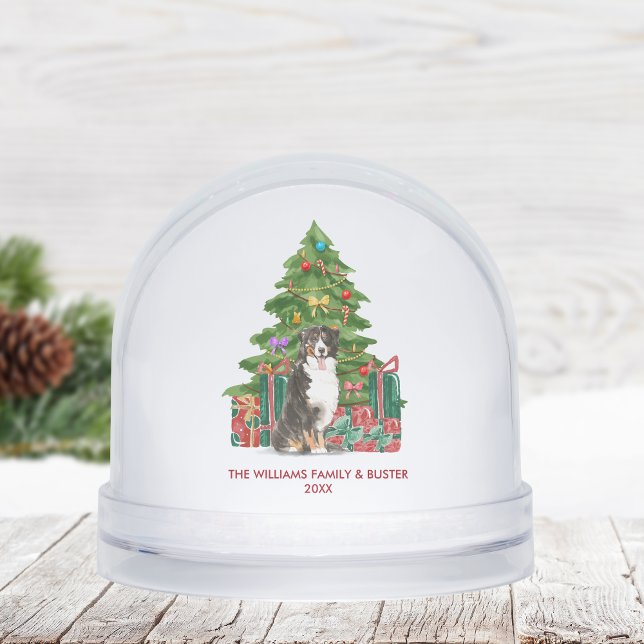 Personalized Bernese Mountain Dog Christmas Snowglobe (Creator Uploaded)