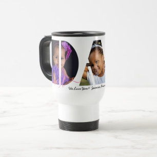 Personalized Best DAD Ever Photo Collage Travel Mug