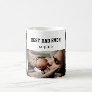 Personalized Best Dad Ever Photo Mug – Custom Name