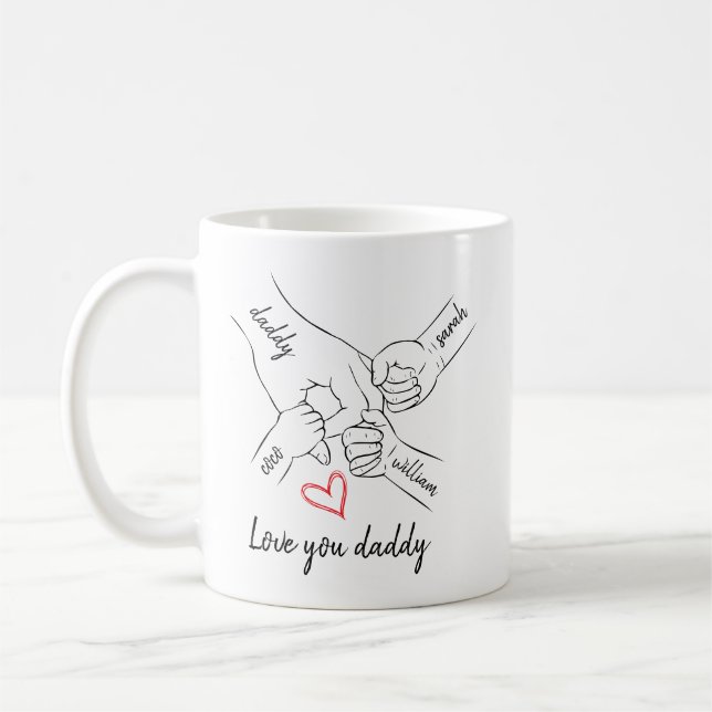 Personalized Best Daddy Ever | Custom Father’s Day Coffee Mug (Left)