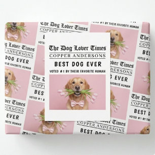 Personalized “Best Dog Ever” Dog Newspaper Postcard