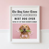 Personalized “Best Dog Ever” Newspaper