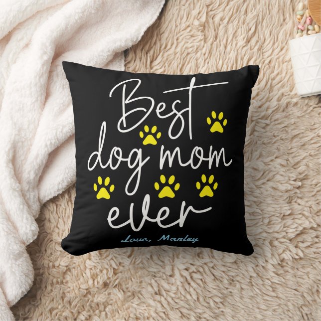 Personalized Best Dog Mom 2 Photo | Mother’s Day Cushion (Blanket)