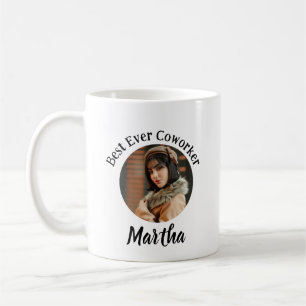Personalized Best Ever Coworker   Photo Coffee Mug