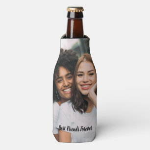 Personalized Best Friend Forever Photo Bottle Cooler