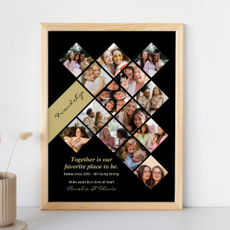 Personalized Best Friends Photo Poster, Friendship