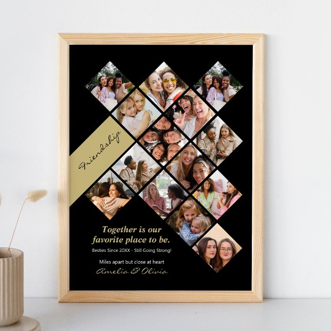 Personalized Best Friends Photo Poster, Friendship (Friends Photo Poster | Friendship Day 2025)