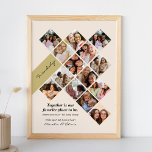 Personalized Best Friends Photo Poster, Friendship Print<br><div class="desc">Use this modern Friendship Day poster to honour your unique relationship! In addition to 14 Photos of your closest friends in a chic geometric collage style, this contemporary souvenir includes your names, a sincere tagline, and a profound friendship quotation. You may completely customise it to make it uniquely yours. This...</div>