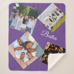Personalized Best Friends Photo Sherpa Blanket