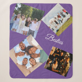 Personalized Best Friends Photo Sherpa Blanket