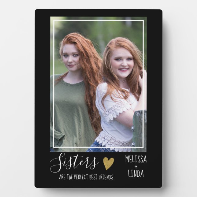 Personalized Best Friends Sister Quote Photo Plaque (Front)
